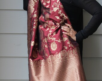 red and gold indian dress