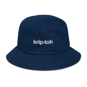 Denim bucket hat/crypto/currency/NFT/streetwear/hat/denim/unique