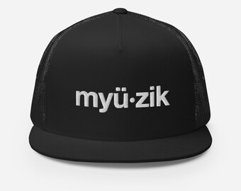 Music Trucker Cap: Black Streetwear, Urban Fashion