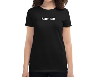 Cancer women's short sleeve t-shirt/streetwear/phonetic spelling/original idea/black & white/tee/street fashion/urban clothing/zodiac sign