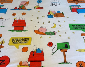 Vintage Peanuts Twin Flat Sheet