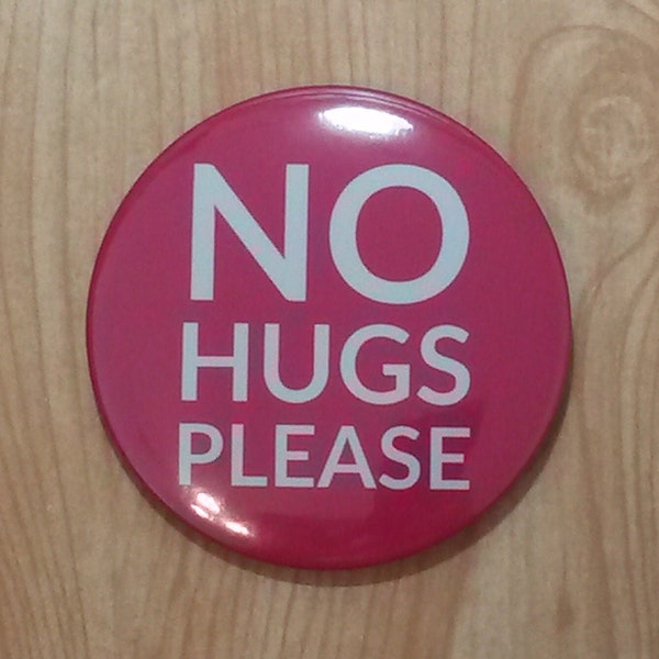 No Hugs Please Anstecker, Impfausweis, Not a Hugger Abzeichen, Impfausweis, Impfausweis