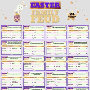 Family Friendly Feud Quiz Printable Ultimate Trivia Quiz Etsy
