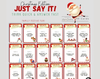 Christmas Party Games | Christmas Dinner Party Group Game | Funny Printable Holiday Activity | Christmas Icebreakers | Xmas Gift for Family