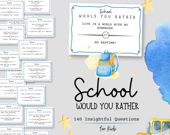 School Would You Rather Question Cards | Class Debate Conversation Starters | School Icebreakers | Back to School Activities for Children