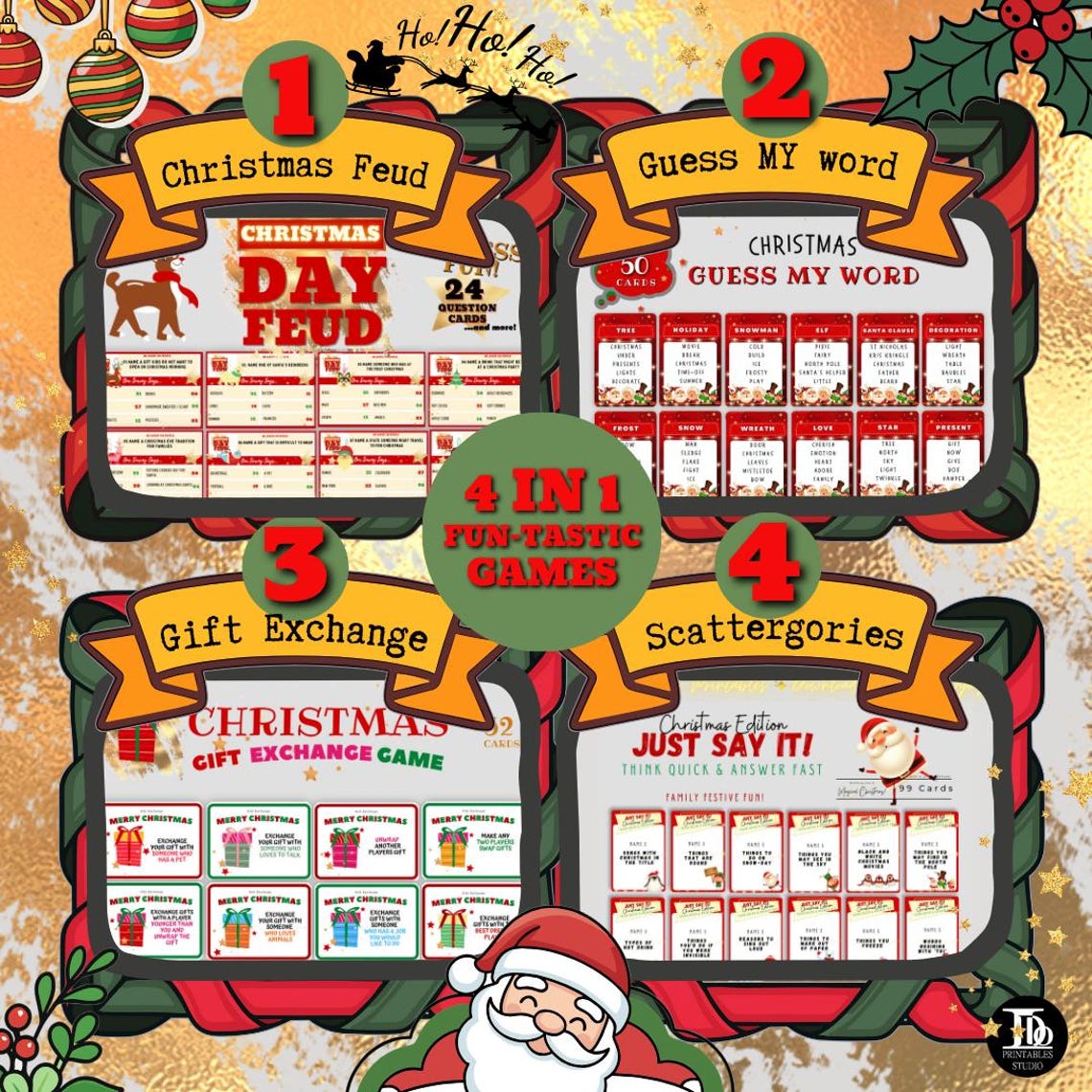 Mega Christmas Party Games Bundle | Family Friendly Games Night ...