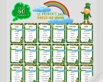 Juego de palabras del Día de San Patricio / Juego de fiesta del Día de San Patricio / Juego del Día de San Patricio para adultos y niños / Imprimible del Día de San Patricio / ¡Descargar ahora!