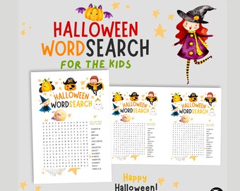 Op de afbeelding: Een printbare Halloween-woordzoeker voor kinderen. De puzzel bevat een verscheidenheid aan Halloween-themawoorden, waaronder pompoen, hoed, bezem, kat, ketel, vleermuis, geest, tovenaar, piraat, vampier, zombie, wolf en dracula. De puzzel is ontworpen om leuk en boeiend te zijn voor kinderen van alle leeftijden.
