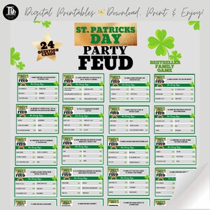 St. Patrick's Day Freundschaftsspiel / Familienspiele / Familienfreundliches Spiel / Quiz-Partyspiel / Lockdown-Spiel / Jetzt herunterladen!