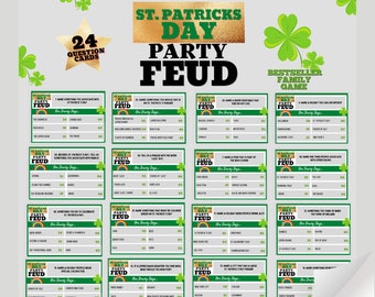 St. Patrick's Day Friendly Feud Game/ Family Games / Family friendly game / Trivia Quiz  Party Game / Lockdown game / Download now!