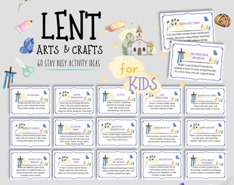 Lent Arts and Crafts Boredom Jar Activity Ideas for Kids Homeschooling Sunday School Class Tasks | Easter Countdown for Parents and Children