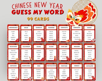 Chinese New Year Word Game | Family Reunion Game | Forbidden words Game | New Year Zoom Games | Printable Chinese New Year Party Fun Game!