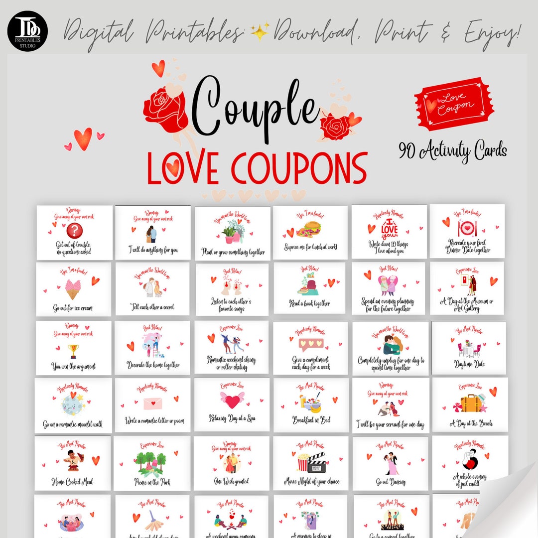 Printable Love Coupons Coupons for Her Coupons for pic