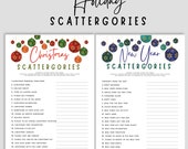 Christmas Scattergories, Christmas Party Games, Holiday Games, Funny Word Game, Adult Christmas Party Games, Christmas Party PRINTABLE
