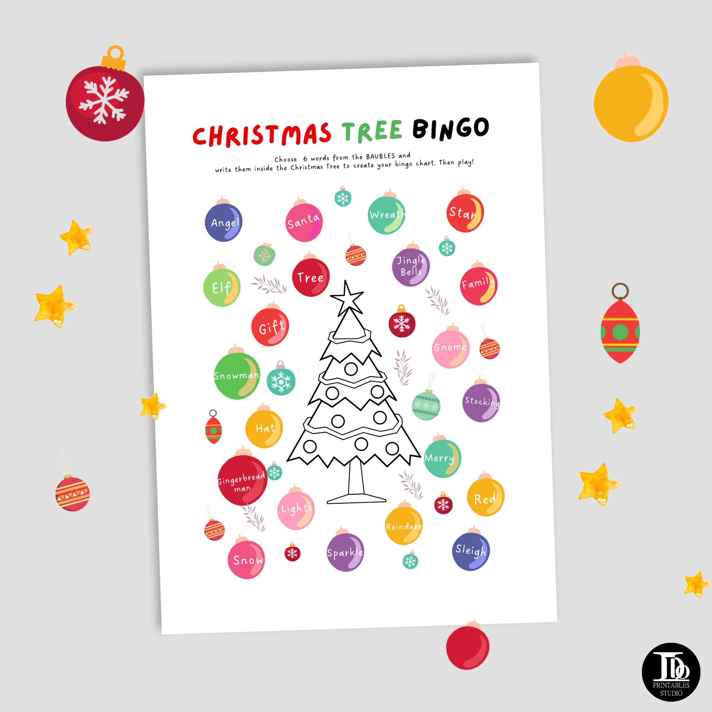 christmas tree bingo for kids | holiday games | christmas day