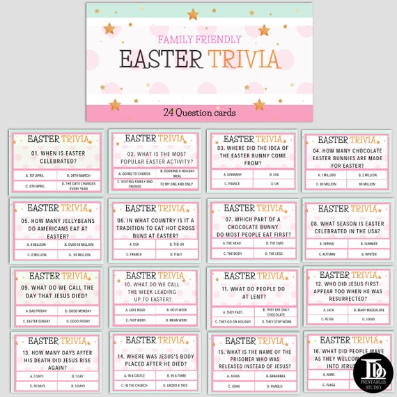 Easter Quiz / Easter Trivia / Family Friendly Easter Game / Etsy UK