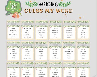 Printable Wedding Word Game Cards, Bridal Shower Game, Lockdown Game, Zoom Game, Bridal Shower Party Game, Bridal Shower Fun Activity!