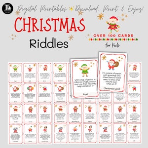 Kerstraadsels voor kinderen | Gezinsvriendelijke kerstraadsels Gespreksstarters Feest IJsbrekers Trivia Games | Vakantie raadselkaarten