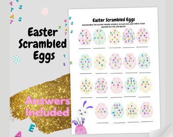 Easter Games / Easter Party Game/ Easter word scramble/ Easter Church Game/ Easter Ice breaker Game / Easter Group Game / Easter Fun Trivia!