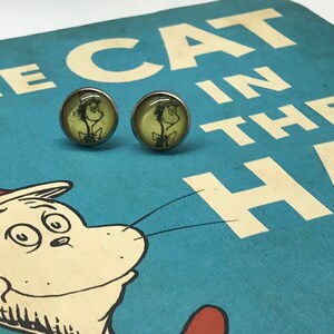 Dr. Seuss Cat in the Hat Earrings