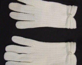 Fancy White 100% Cotton Girl's Gloves-Various Sizes 