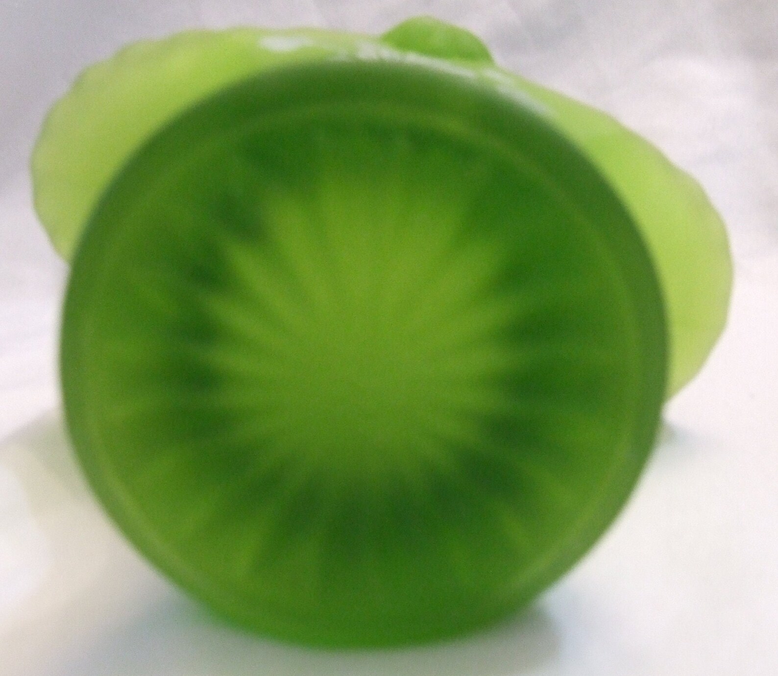 Vintage Green Frosted Glass Flower Basket Vase with Painted Etsy