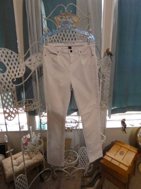 Vintage DKNY White Soho Straight Jeans Size 10
