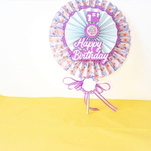 Baby Girl First Birthday Cake Topper