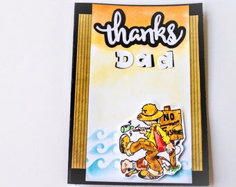 Watercolor Father's Day Fishing Card