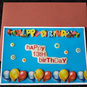 13th Birthday Greeting Card