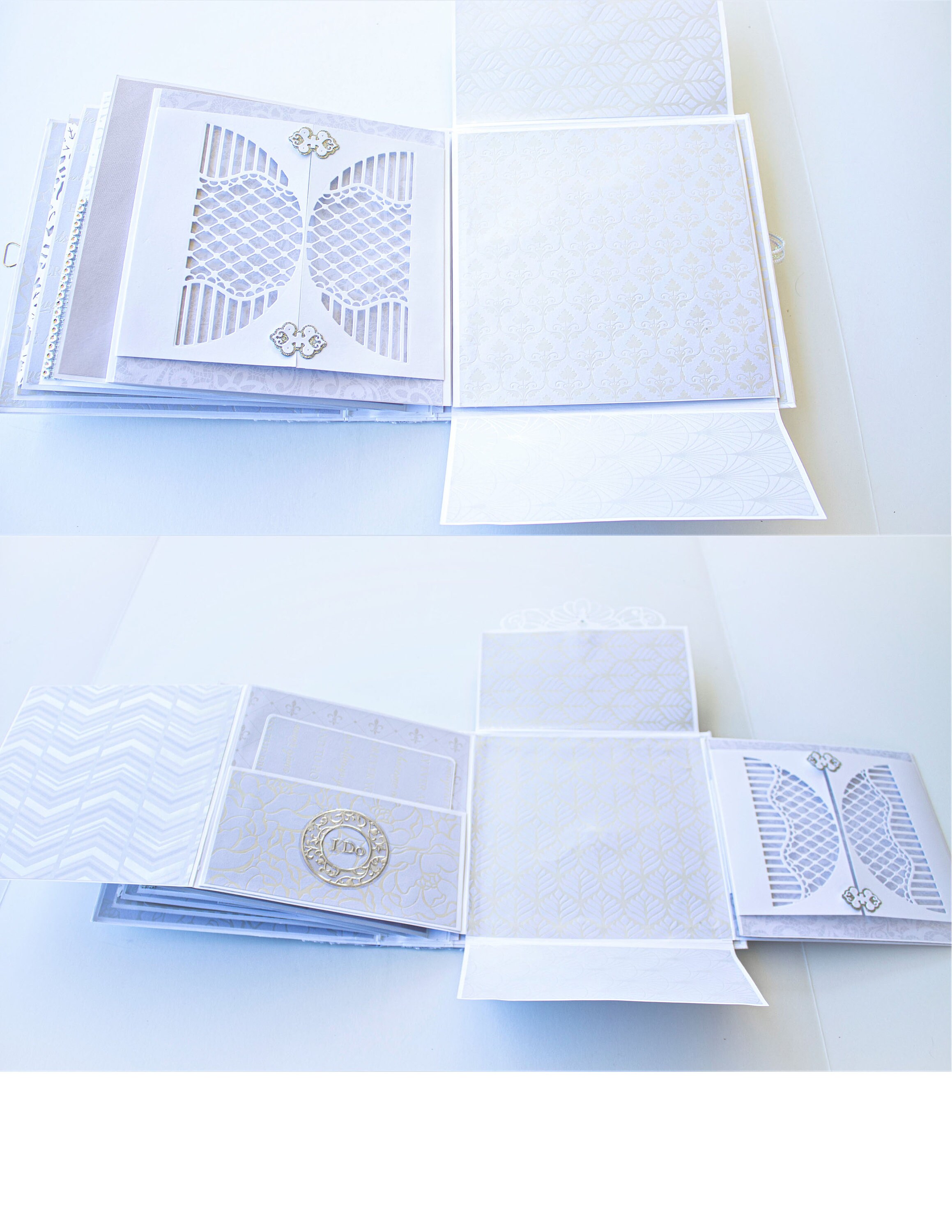 Elegant White Wedding Album Interactive Large Wedding Album Etsy