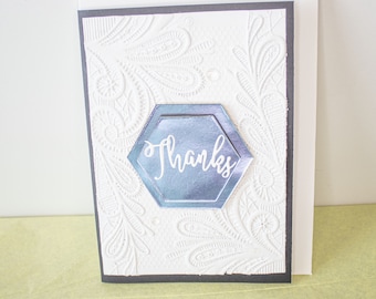 Embossed Thank You Greeting Card