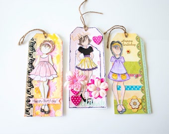 Birthday Girl Gift Tags Set of 3