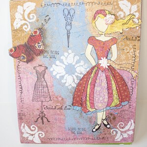 Ballerina Mixed Media Canvas