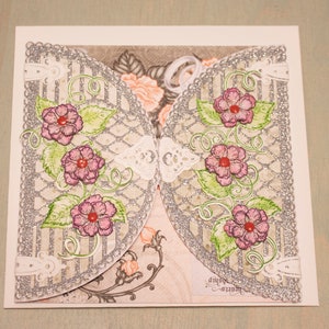 Gate Fold Wedding Greeting Card