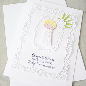 First Communion Greeting Card, Religious Card