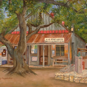 Luckenbach Texas Art Print: Matted Fine Art Giclee, General Store