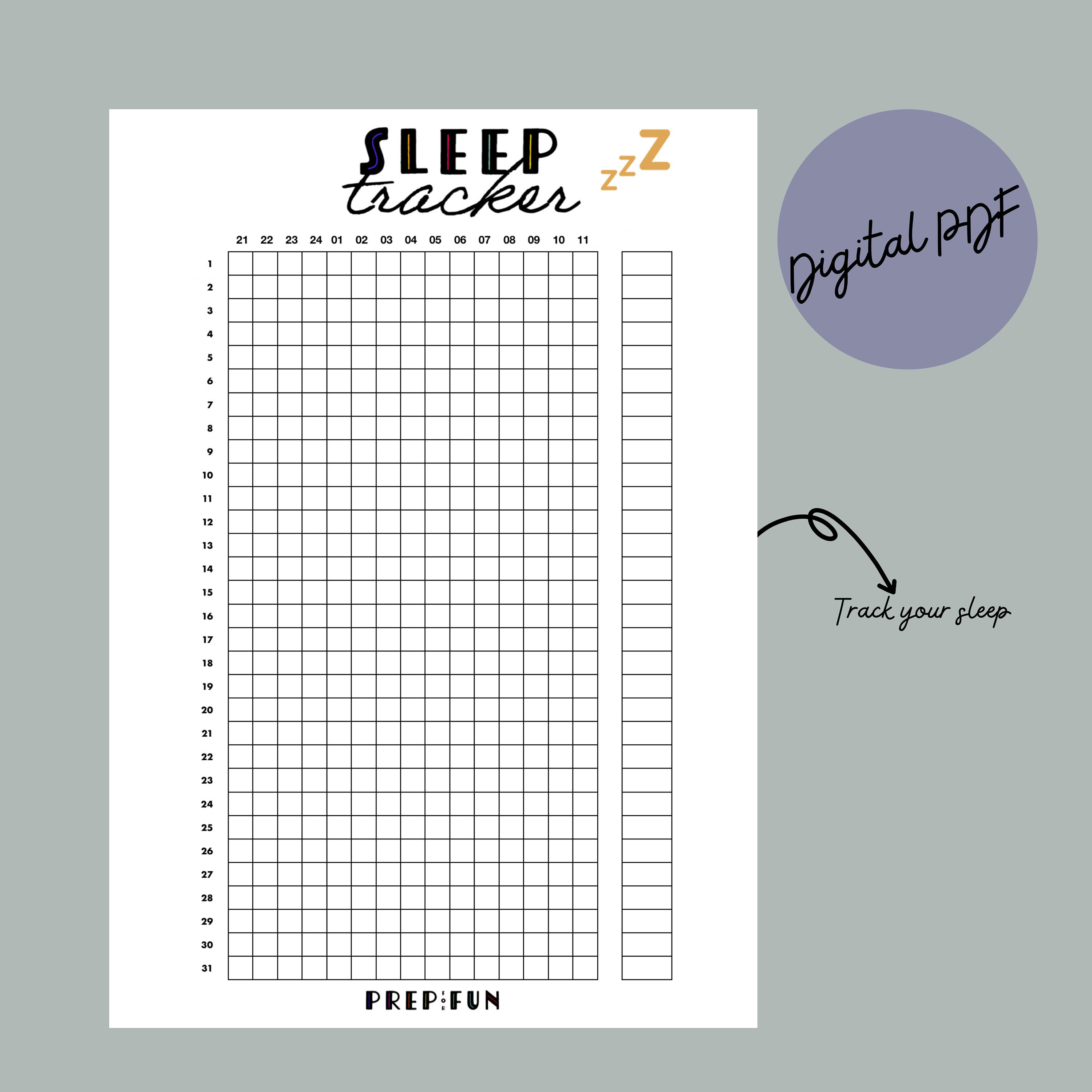 Free printable sleep tracker printable issemall Free printable sleep tracker printable issemall