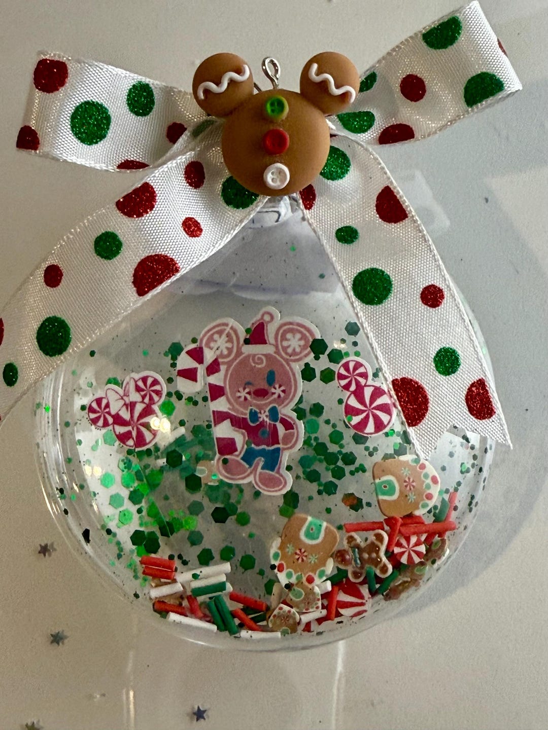 Mickey Ears Disney Disc Ornament, Boy and Girl Gift, Christmas