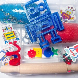 Robot Play Dough Kit, Robot Play Dough, Robot Sensory Kit, Robot Sensory, Robot Play Kit, Robot Toys, Boy Gift, Robot Sensory Bin, Robots