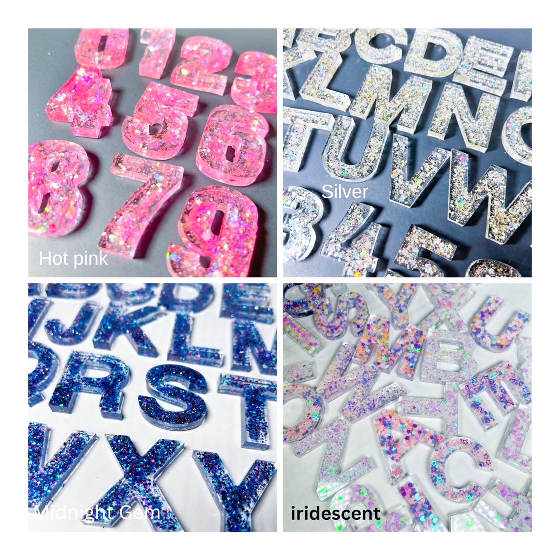 Resin Alphabet Letters Resin Letters Resin Numbers Alphabet Etsy