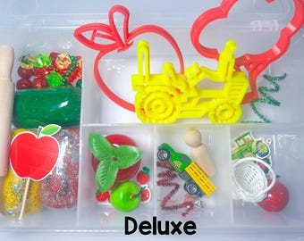 Apple Orchard Play Dough, Autumn Playdoh, Apple Sensory Play, Thanksgiving, Autumn, Fall, Apple Picking Sensory Play, Toddler Gift, Farm
