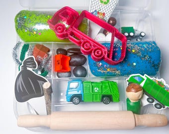 Garbage Truck Play Dough Kit, Trash Truck Play Dough Kit, Garbage Truck Sensory, Trash Truck Sensory, Recycling Truck, Recycle, Garbage Man