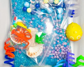 Ocean Sensory Bin, Under the Sea, Fish Sensory Bin, Beach Sensory Bin, Shark Sensory Bin, Boy Gift, Girl Gift, Sensory Bin, Summer Sensory