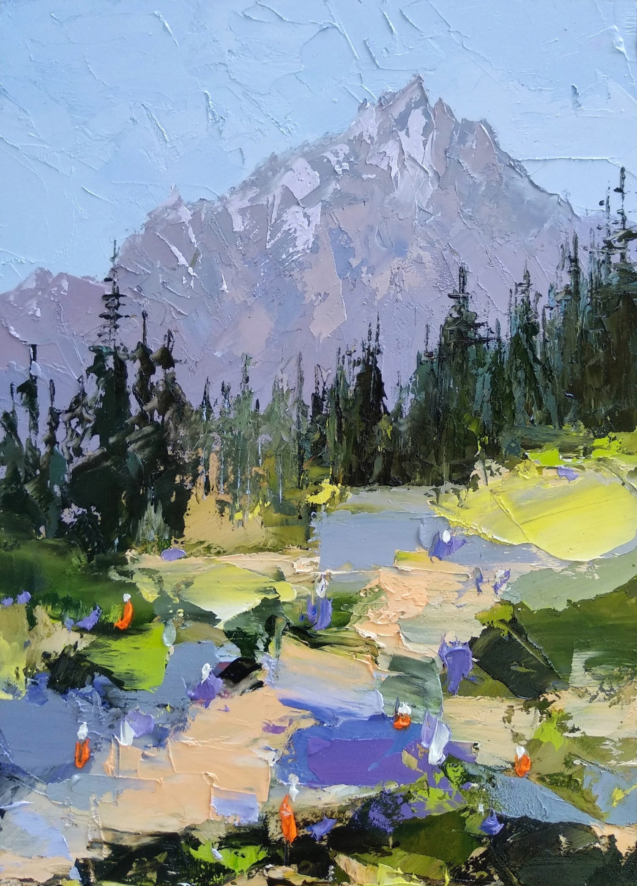 Mountain Painting Large Landscape Art Colorado Wall Art Original OIL Painting Extra Large