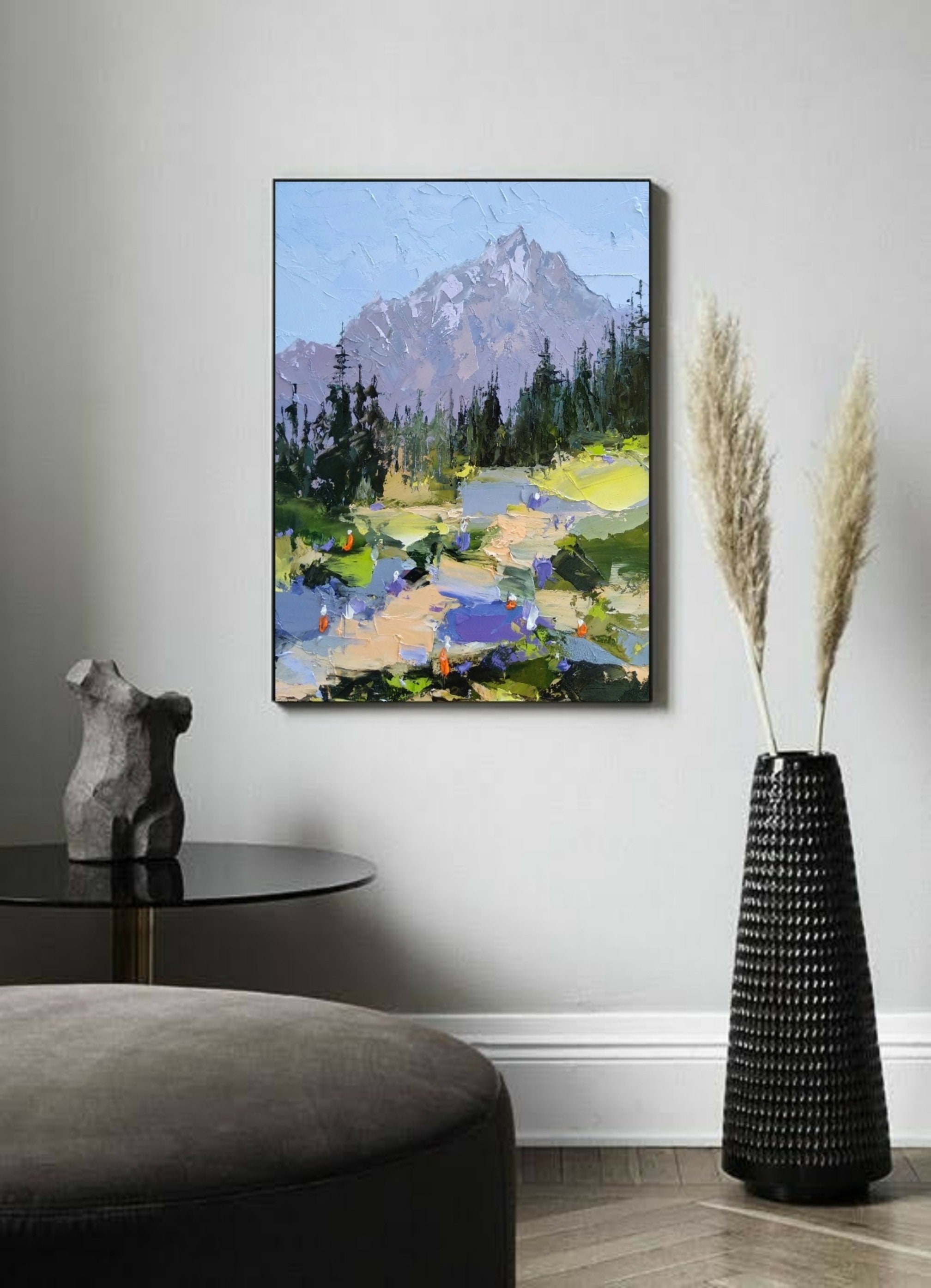 Mountain Painting Large Landscape Art Colorado Wall Art Original OIL Painting Extra Large