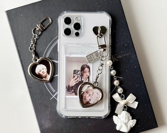 Llavero con dije personalizado (perla) / Cualquier miembro del K-pop / Anime / Actor / Actriz /