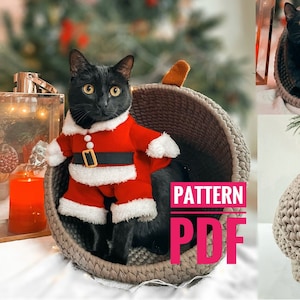 Pet crochet bed written pattern with video crochet cat couch pattern dog bed pattern cat owner gift coat puppy bed Christmas gift grandma