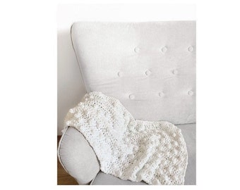 PATTERN Valentine's day crochet pattern bubble crochet blanket pattern chunky memory gift for mom Christmas gift sisters