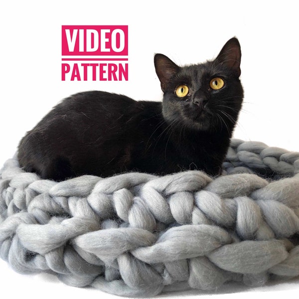 Kitty couch crochet pattern cat bed video pattern dog bed pattern dog couch pattern cat owner gift coat puppy Christmas gift grandma